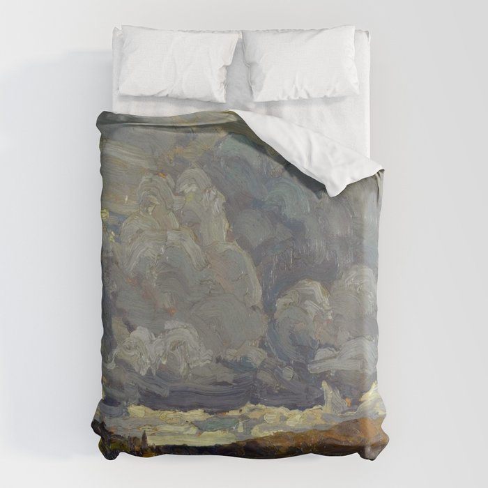 Tom Thomson Grey Sky 1914 Canadian Landscape Artist Duvet Cover Gallery Image 6