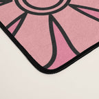 Groovy Retro Garden 60s 70s Floral Pattern in Pink and Orange Tones Desk Mat Gallery Image 4
