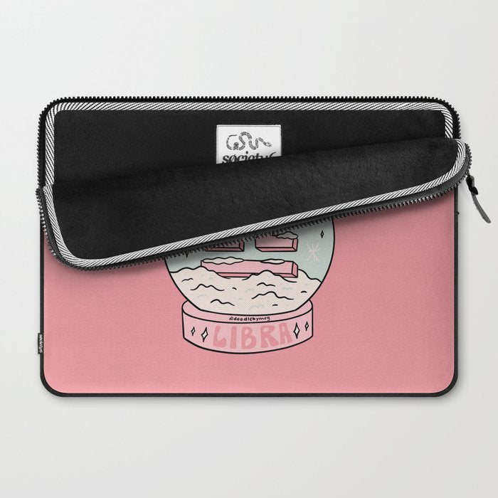 Libra Snow Globe Laptop Sleeve Gallery Image 2