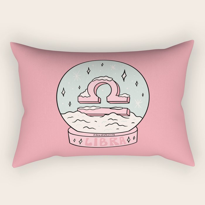 Libra Snow Globe Rectangular Pillow Gallery Image 1
