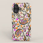 Vibrant paisley print iPhone Case Gallery Image 1