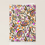 Vibrant paisley print Stationery Card Gallery Image 2