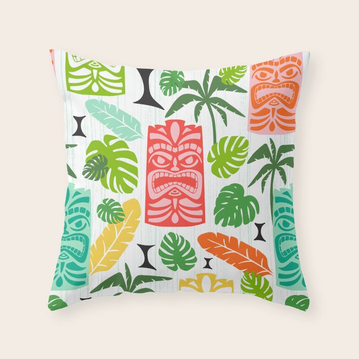 Tiki Time Multi Throw Pillow Gallery Image 1