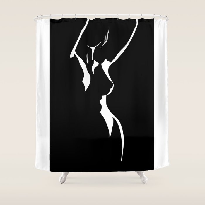 Nude Shadow Shower Curtain Gallery Image 1