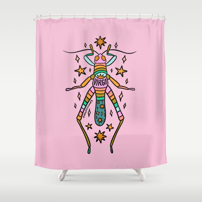 Virgo Grasshopper Shower Curtain Gallery Image 1