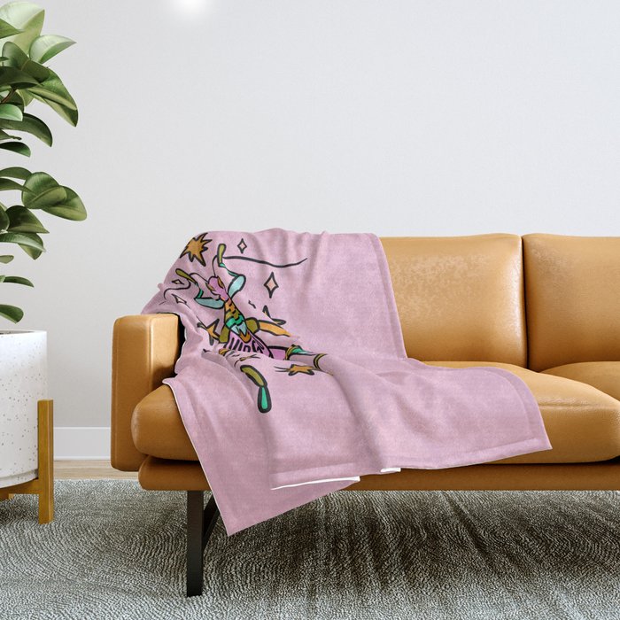 Virgo Grasshopper Throw Blanket Gallery Image 1