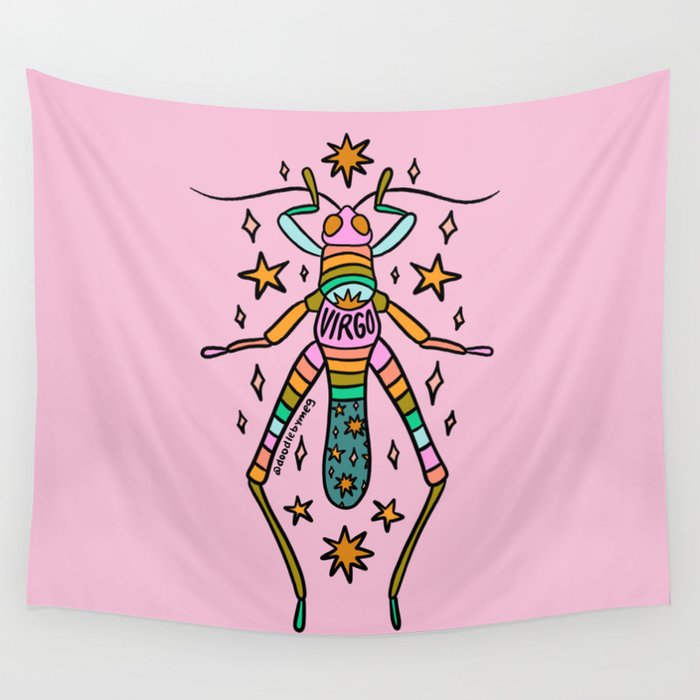 Virgo Grasshopper Wall Tapestry Gallery Image 1