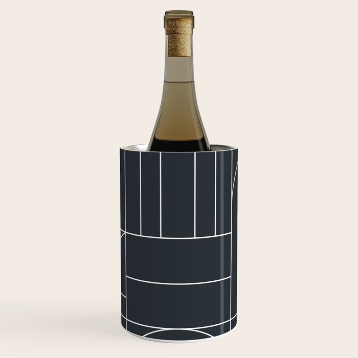 Deco Geometric 04 Black Wine Chiller Gallery Image 1
