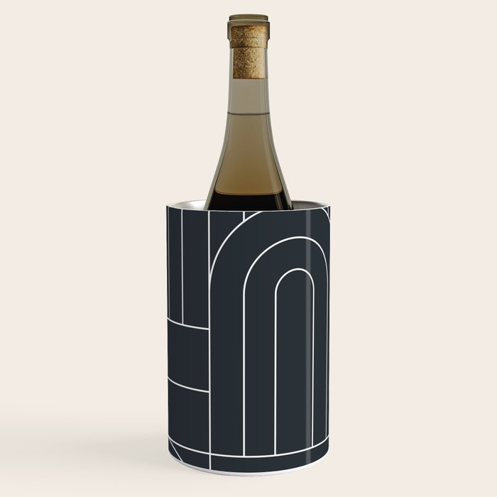 Deco Geometric 04 Black Wine Chiller Gallery Image 3