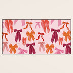 Vibrant Red Watercolor Bow  Desk Mat Gallery Image 3