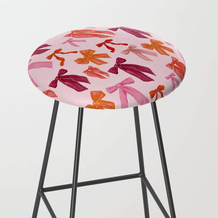 Vibrant Red Watercolor Bow  Stool Gallery Image 2