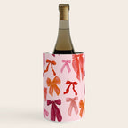 Vibrant Red Watercolor Bow  Wine Chiller Gallery Image 1