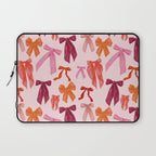 Vibrant Red Watercolor Bow  Laptop Sleeve Gallery Image 1