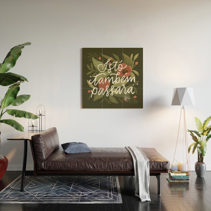 This too shall pass - Lettering Phrase Wood Wall Art Gallery Image 2