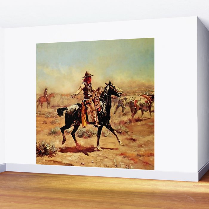 âIn the Alkaliâ by Charles M Russell Wall Mural Gallery Image 2
