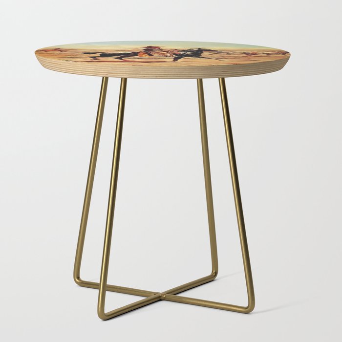 âIn the Alkaliâ by Charles M Russell Side Table Gallery Image 1
