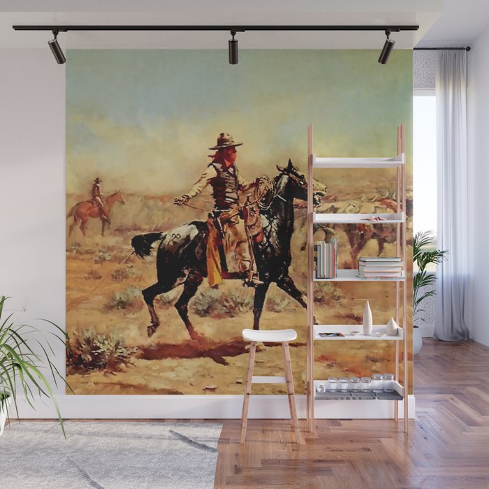 âIn the Alkaliâ by Charles M Russell Wall Mural Gallery Image 1