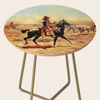 âIn the Alkaliâ by Charles M Russell Side Table Gallery Image 2