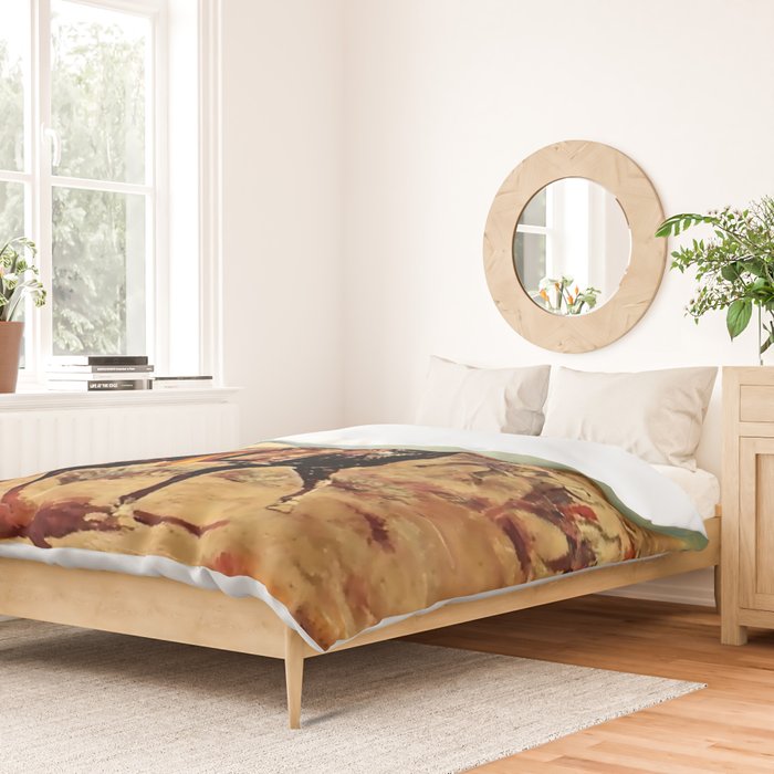 âIn the Alkaliâ by Charles M Russell Duvet Cover Gallery Image 2