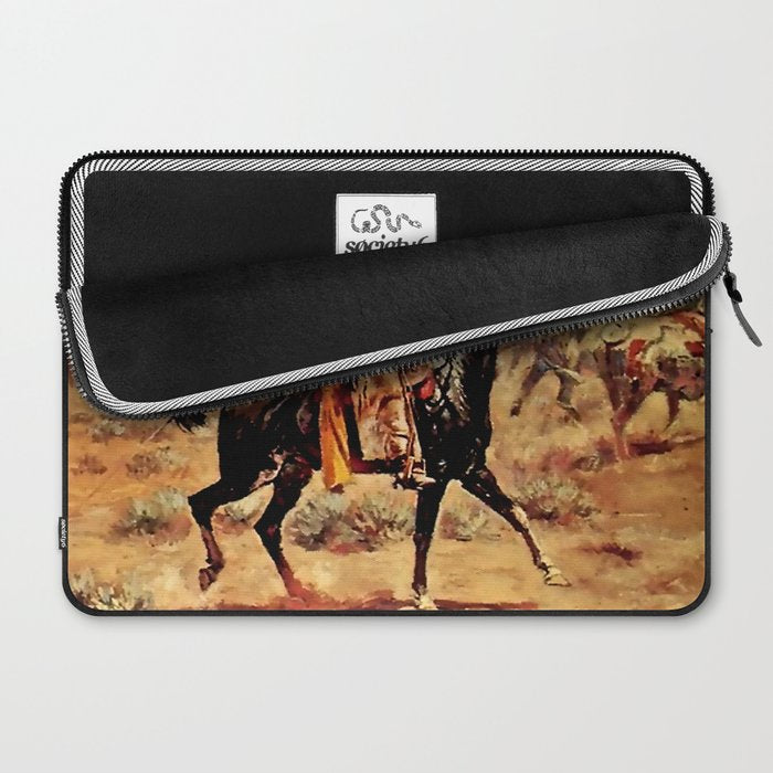 âIn the Alkaliâ by Charles M Russell Laptop Sleeve Gallery Image 2