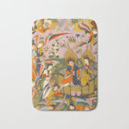 (Book of omens) Angels bow before Adam and Eve in Paradise Islamic Antique Art  Bath Mat Gallery Image 1