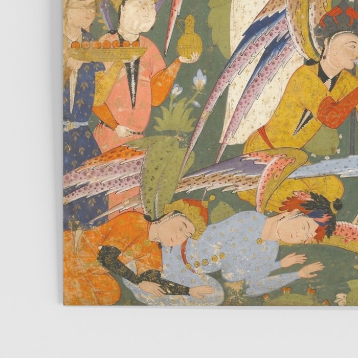 (Book of omens) Angels bow before Adam and Eve in Paradise Islamic Antique Art  Poster Gallery Image 3