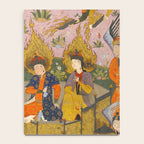 (Book of omens) Angels bow before Adam and Eve in Paradise Islamic Antique Art  Notebook Gallery Image 4