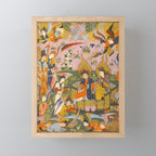 (Book of omens) Angels bow before Adam and Eve in Paradise Islamic Antique Art  Mini Art Print Gallery Image 1