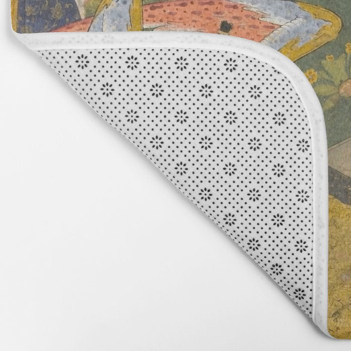 (Book of omens) Angels bow before Adam and Eve in Paradise Islamic Antique Art  Bath Mat Gallery Image 2