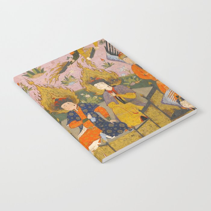 (Book of omens) Angels bow before Adam and Eve in Paradise Islamic Antique Art  Notebook Gallery Image 1