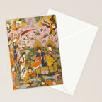 (Book of omens) Angels bow before Adam and Eve in Paradise Islamic Antique Art  Stationery Card Gallery Image 2