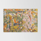 (Book of omens) Angels bow before Adam and Eve in Paradise Islamic Antique Art  Rug Gallery Image 2