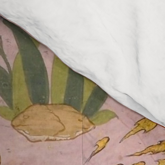 (Book of omens) Angels bow before Adam and Eve in Paradise Islamic Antique Art  Comforter Gallery Image 4