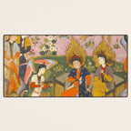 (Book of omens) Angels bow before Adam and Eve in Paradise Islamic Antique Art  Desk Mat Gallery Image 3