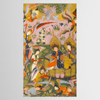 (Book of omens) Angels bow before Adam and Eve in Paradise Islamic Antique Art  Tablecloth Gallery Image 2