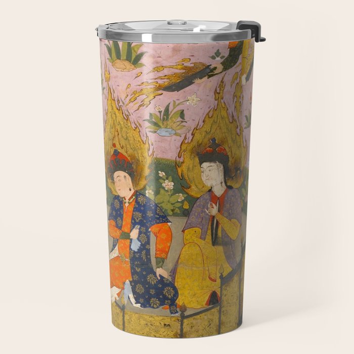 (Book of omens) Angels bow before Adam and Eve in Paradise Islamic Antique Art  Travel Mug Gallery Image 2