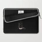 Talking to the Moon - Black and White Laptop Sleeve Gallery Image 2