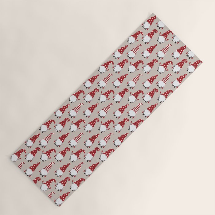Christmas Gnomes Polka Pattern Yoga Mat Gallery Image 1