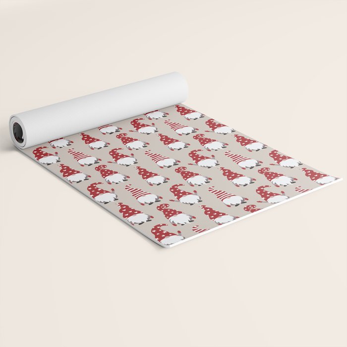 Christmas Gnomes Polka Pattern Yoga Mat Gallery Image 2