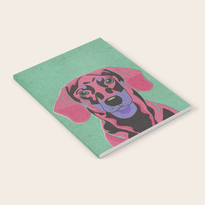 Abstract Dachshund in Pink and Purple Notebook Gallery Image 1
