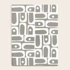 Mid Century Modern Piquet Geometric Multi Gray and White Pattern Notebook Gallery Image 4