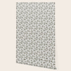 Mid Century Modern Piquet Geometric Multi Gray and White Pattern Wallpaper Gallery Image 2