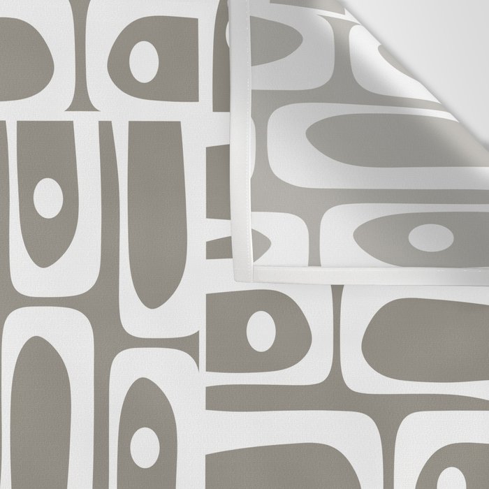 Mid Century Modern Piquet Geometric Multi Gray and White Pattern Wall Tapestry Gallery Image 3