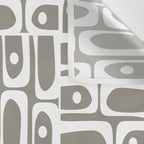 Mid Century Modern Piquet Geometric Multi Gray and White Pattern Wall Tapestry Gallery Image 3