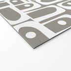 Mid Century Modern Piquet Geometric Multi Gray and White Pattern Welcome Mat Gallery Image 2