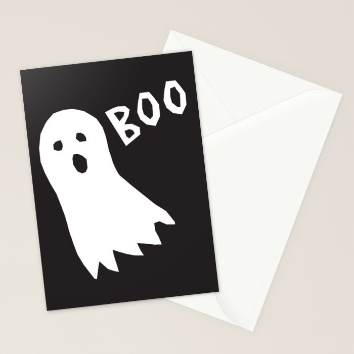 Boo halloween ghost Stationery Card Gallery Image 2