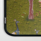 Indian Miniature Painted Illustration Princess In the Peacock Garden Floral Pose Laptop Sleeve Gallery Image 3