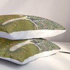 Indian Miniature Painted Illustration Princess In the Peacock Garden Floral Pose Pillow Sham Gallery Image 3