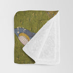 Indian Miniature Painted Illustration Princess In the Peacock Garden Floral Pose Throw Blanket Gallery Image 3