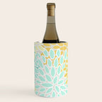 Floral Prints, Mint Green and Yellow, Modern Print Art Wine Chiller Gallery Image 3